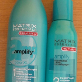 Matrix Amplify - šampon color XL + pečující fluid pro hustotu a objem vlasů - foto č. 1
