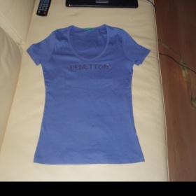 Světle fialové tričko s krátkým rukávem Benetton