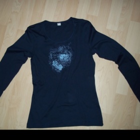 Tmavěmodré triko s dl. rukávem s.Oliver