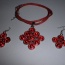 Červená souprava (náhrdelník + náušnice) - foto č. 3