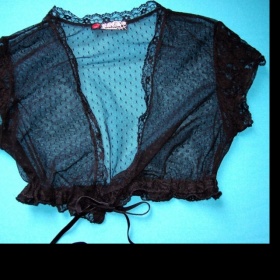 Krajkové černé bolerko s krát. rukávy - foto č. 1