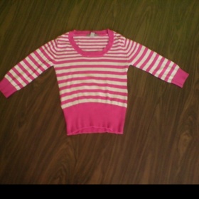 Růžový pruhovaný svetřík Philip Russel