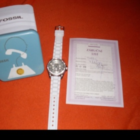 Hodinky Fossil ES2344 s bílým páskem - foto č. 1