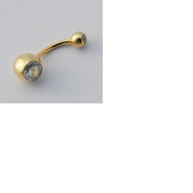 Zlatý piercing do pupíku - foto č. 1