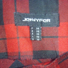 Červeno černá kostkovaná sukně Jennifer