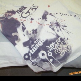 Bílo-barevné tričko zn. Gas