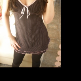 Černo ružová noční košilka