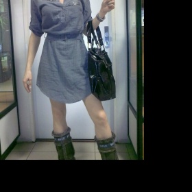 Reserved šaty šedé/přírodní