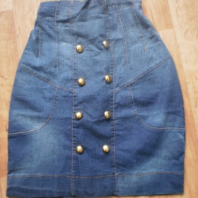 Sukně s vysokým pasem modré barvy Japan