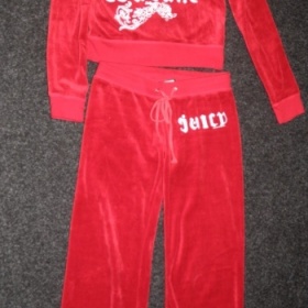Tepláková souprava červená-samet juicy couture