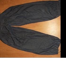 Modré jeansové harémové kalhoty neznámá značka - foto č. 1