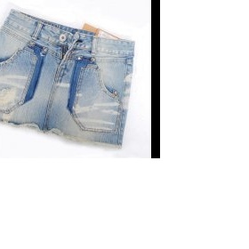 Replay riflová sukýnka světlá modrá